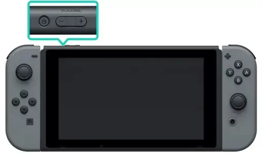 press volume buttons Nintendo switch black screen